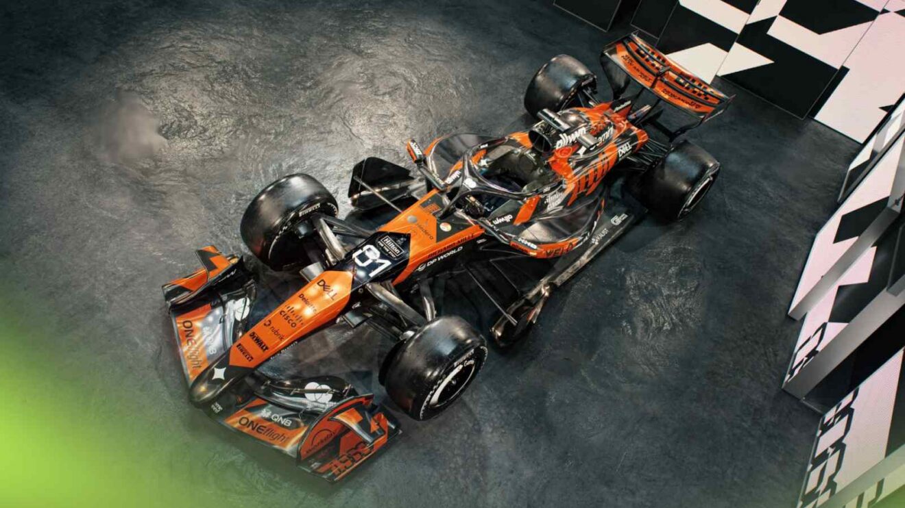 La monoplace McLaren MCL40 en pleine course sur le circuit urbain du Grand Prix de Monaco.
