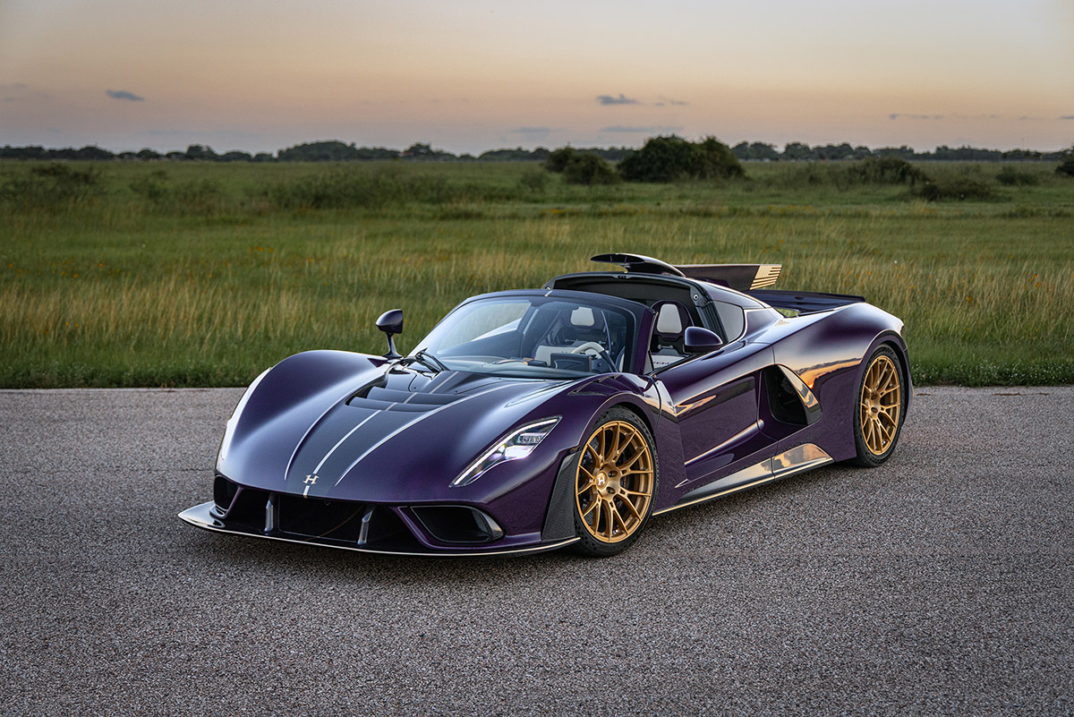 La Hennessey Venom F5-M, une hypercar américaine, présentée au Festival de Goodwood.