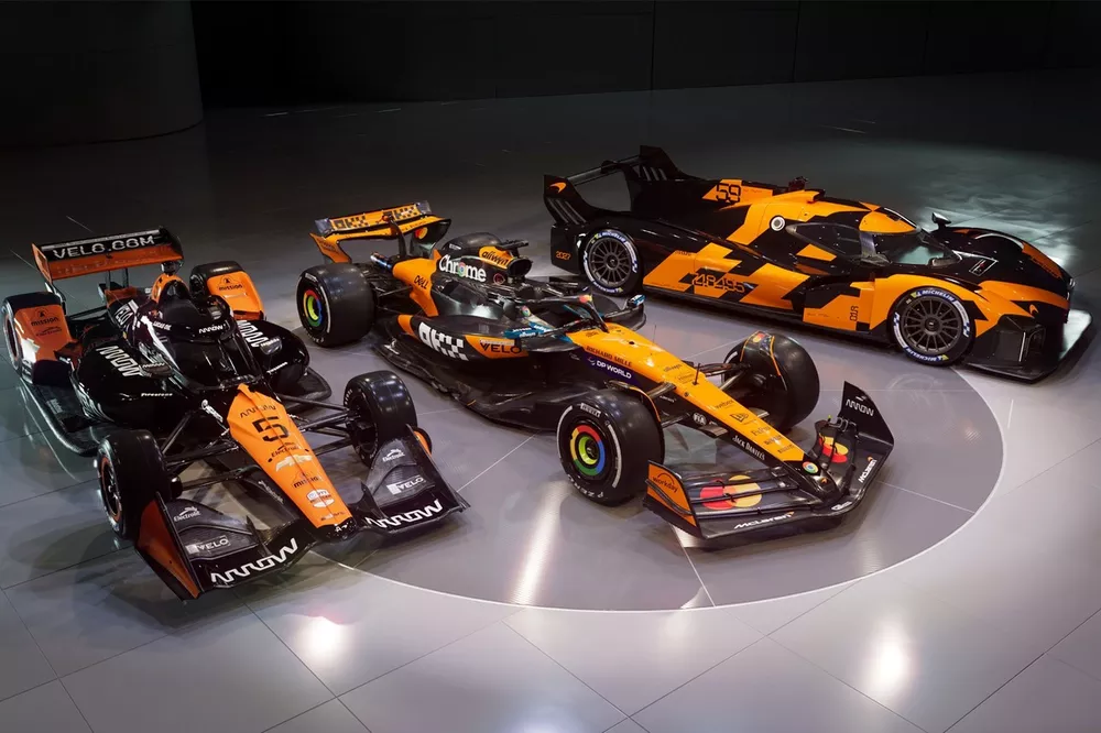 Image conceptuelle d'une voiture de Formule 1 McLaren 2026 avec un moteur Mercedes, illustrant les changements réglementaires.