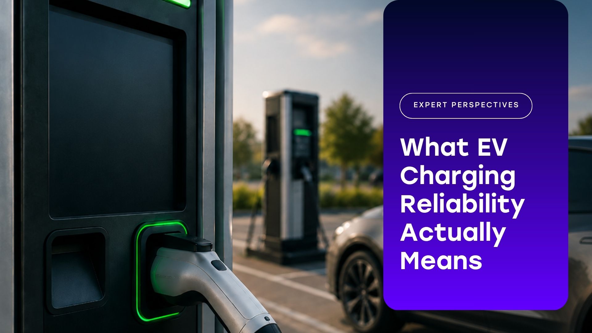 Plusieurs voitures électriques en train de recharger à une station moderne et bien entretenue, symbolisant la fiabilité.