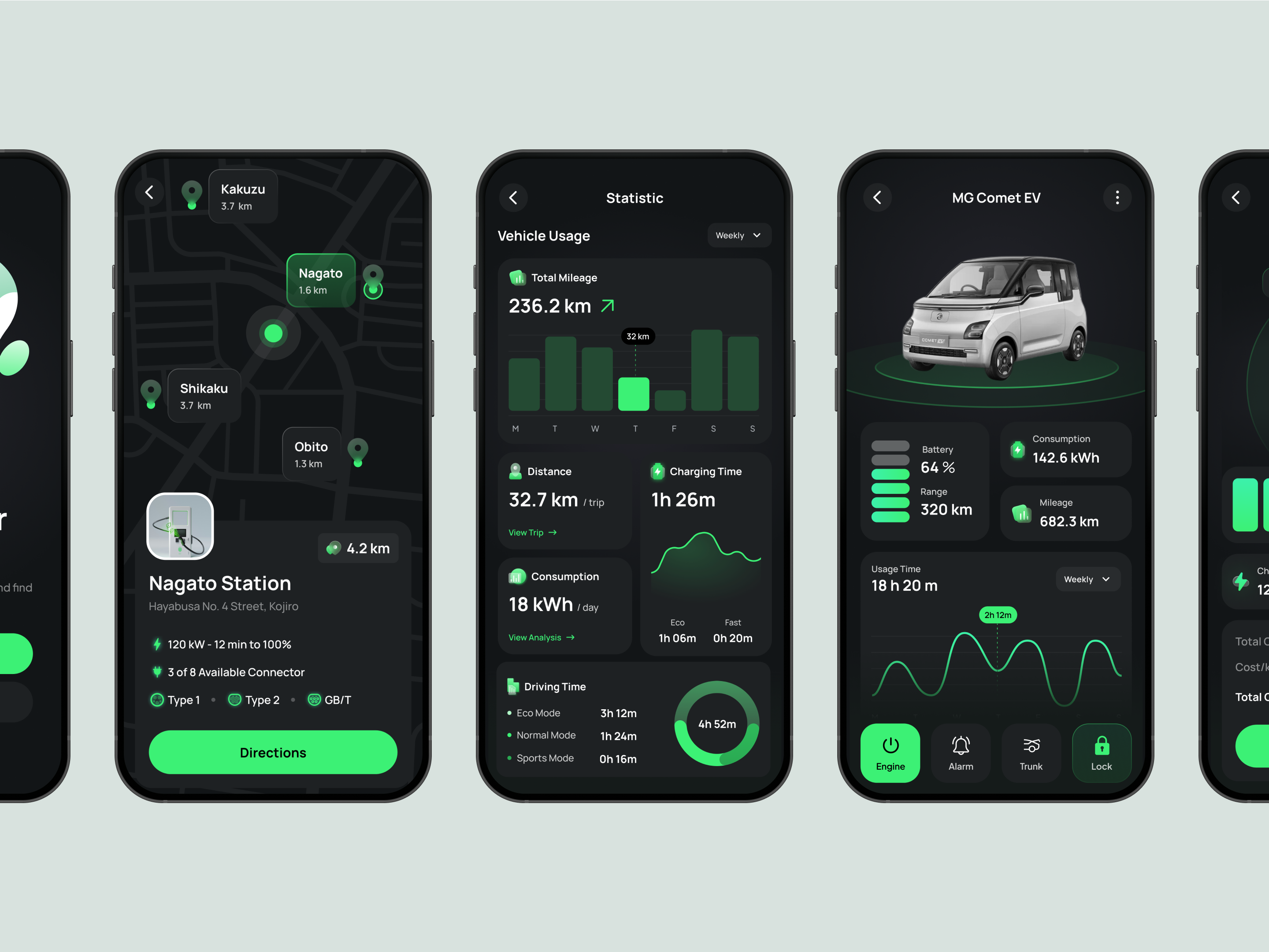 Interface d'une application mobile affichant une carte avec des bornes de recharge pour véhicules électriques.
