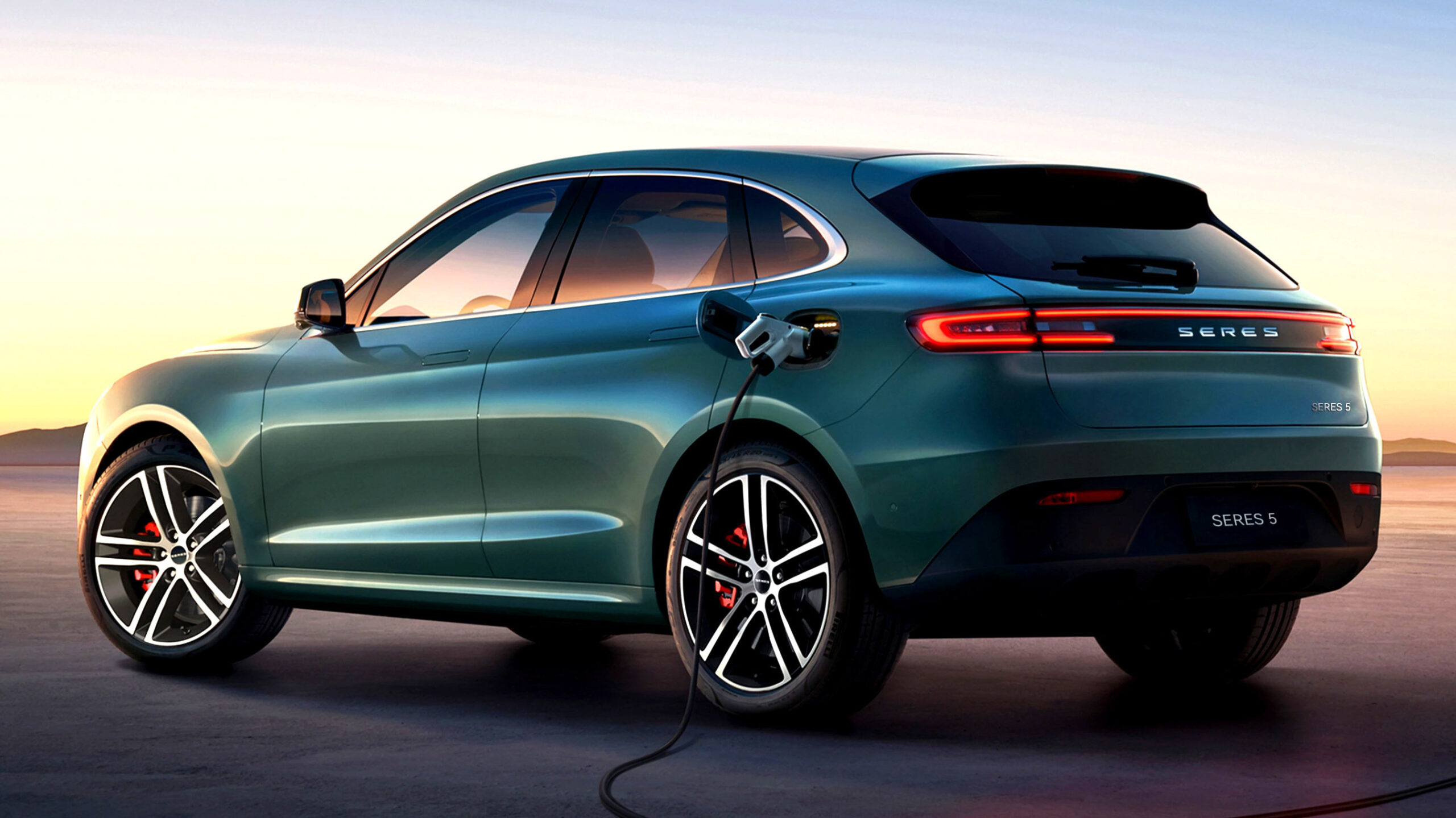 Image conceptuelle d'une voiture électrique au design futuriste et épuré, avec des éléments suggérant une intégration technologique avancée, dans un environnement urbain moderne.