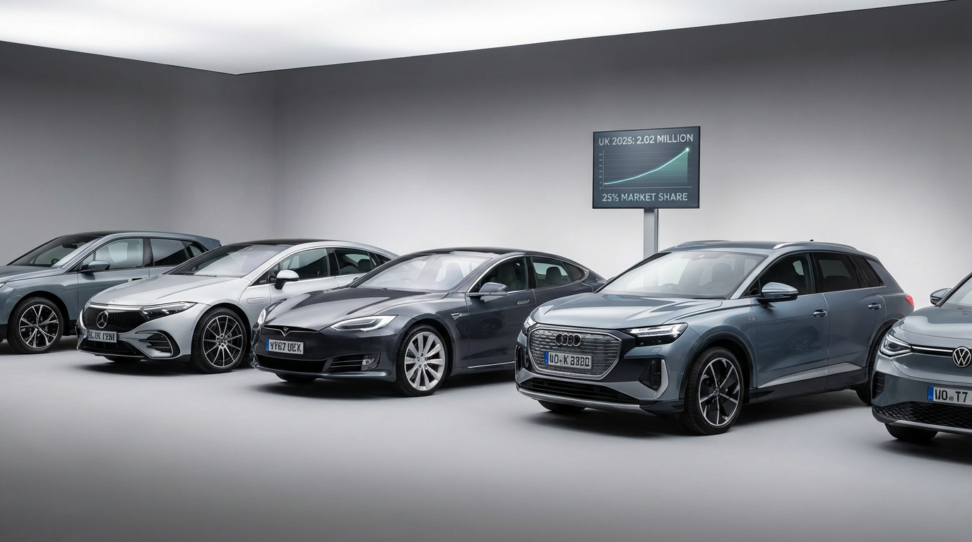 Royaume-Uni : Ventes record de voitures électriques en 2025, un quart du marché conquis face à l'Europe