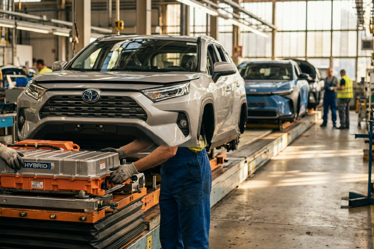 Toyota accélère sur les hybrides avec +30% de production : quel impact sur les véhicules électriques ?