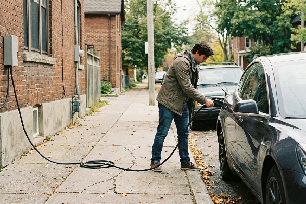 Recharge VE devant chez soi sur la voie publique : autorisé ou pas ? Le guide complet 2026
