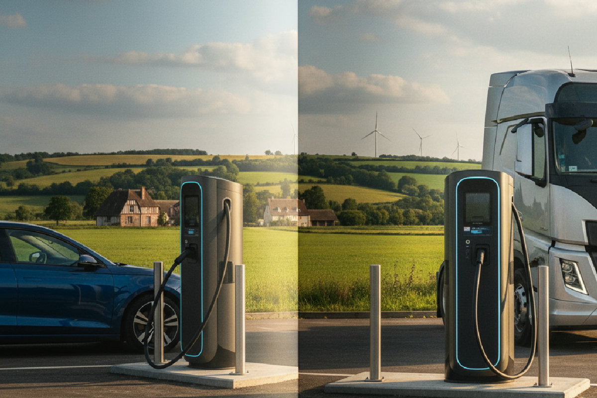 Zunder révolutionne la recharge électrique : nouvelle station VL/PL dans l'Eure pour voitures et poids lourds