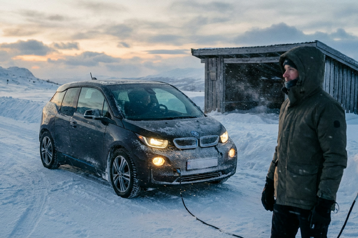 Kia EV2 : l'autonomie record en plein hiver norvégien qui défie le froid extrême