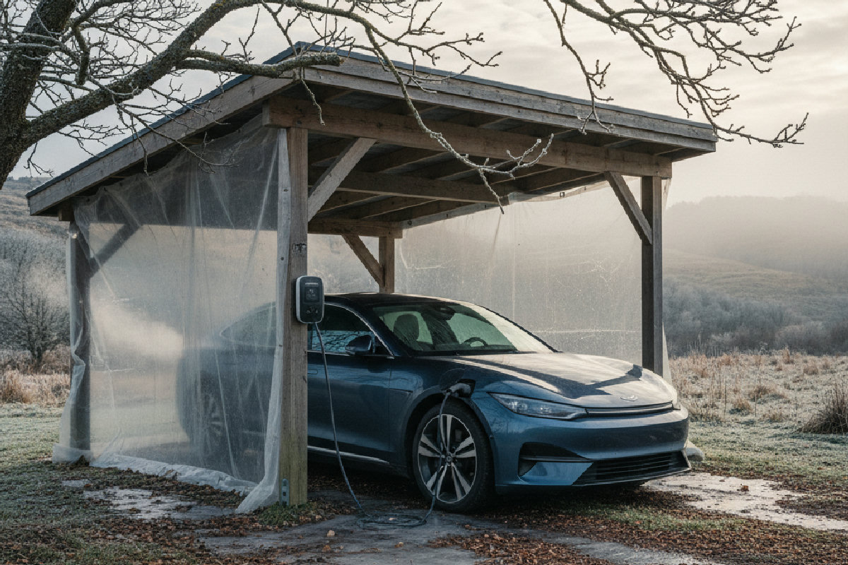 Voiture électrique sous couvert et à 12°C : autonomie et recharge vraiment impactées ?