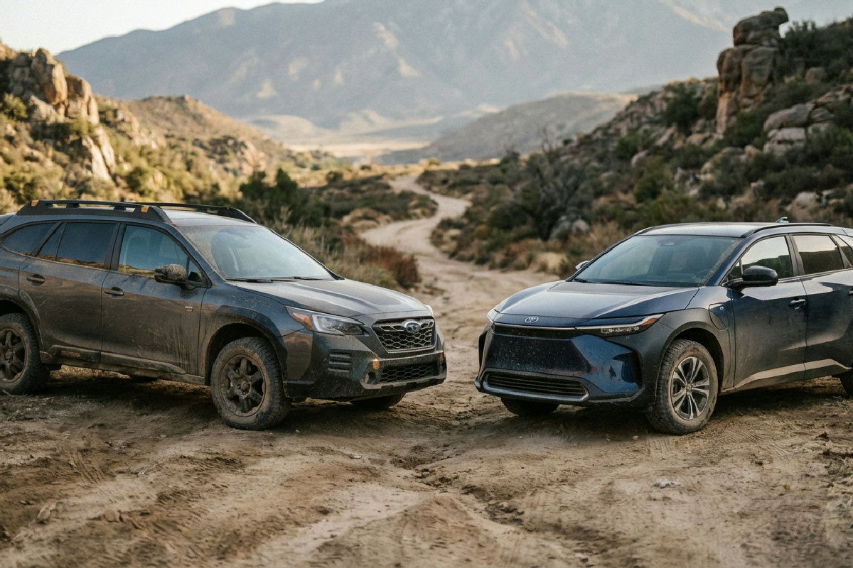 Subaru E-Outback vs Toyota bZ4X Touring : Le duel électrique tout-terrain qui oppose robustesse et polyvalence