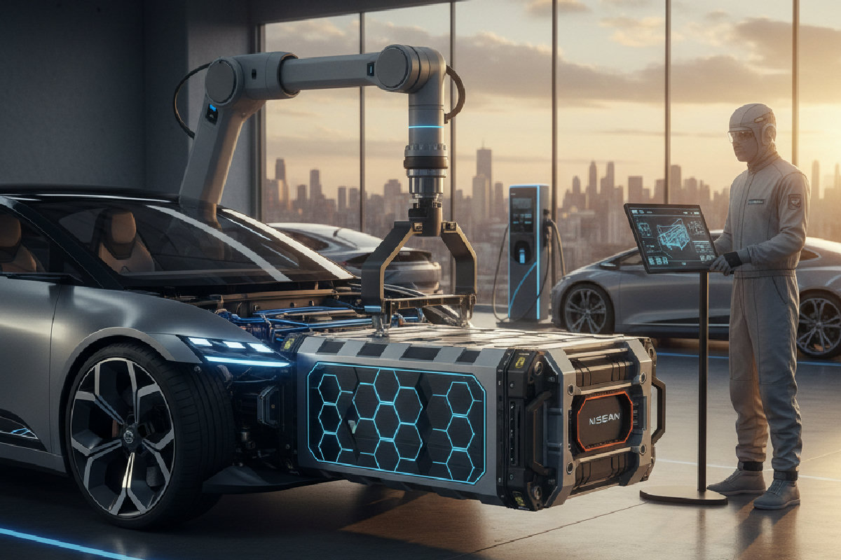 Nissan révolutionne les batteries de VE : pack mobile et autonomie boostée en vue ?