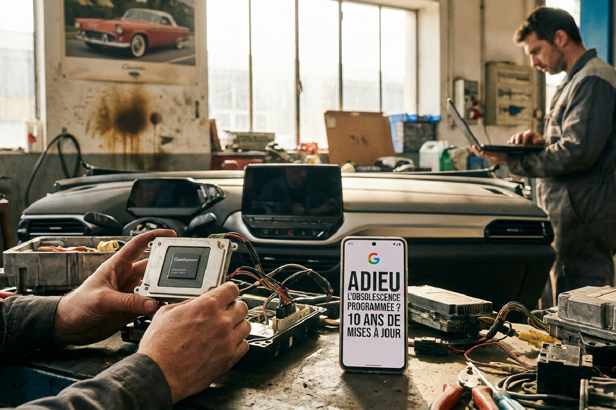 Adieu l'obsolescence programmée ? Google et Qualcomm promettent 10 ans de mises à jour pour votre voiture électrique