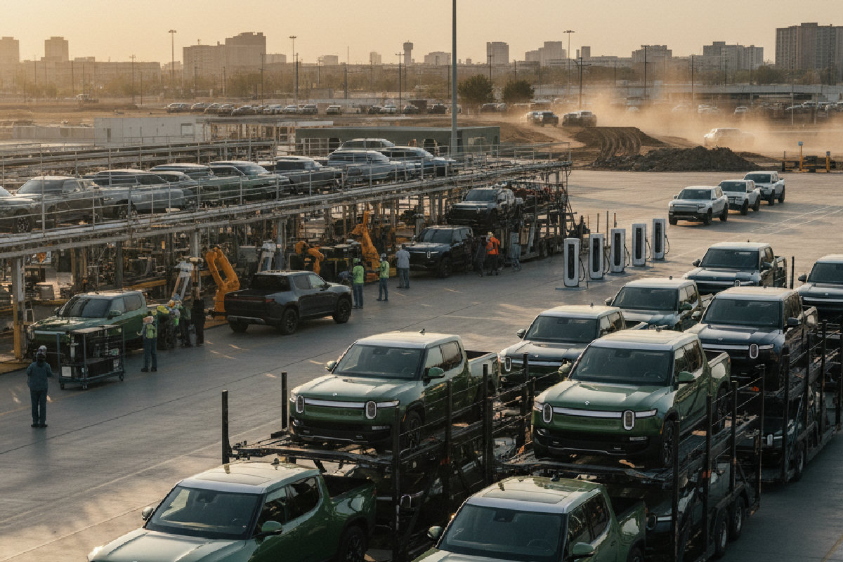 Rivian accélère : livraisons en hausse et ambitions records face à la concurrence féroce