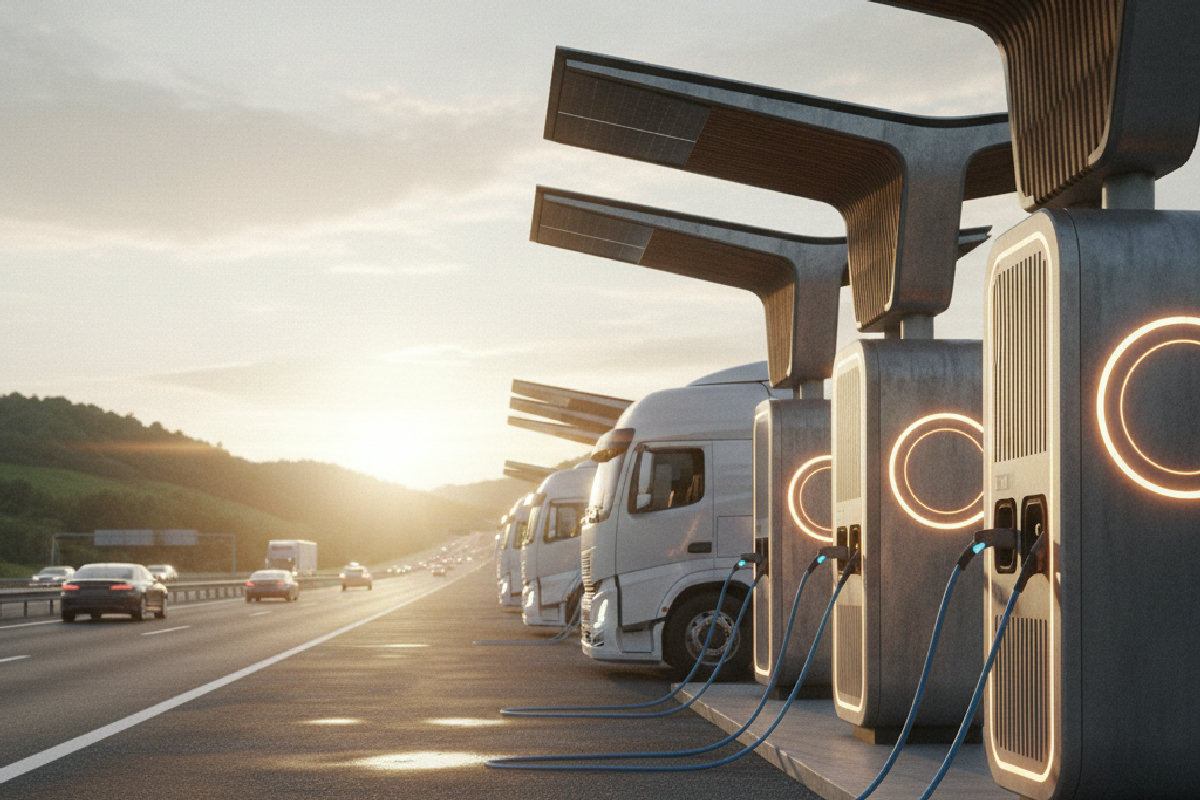 Stations e-Vadea APRR : la révolution de la recharge pour poids lourds électriques sur autoroute